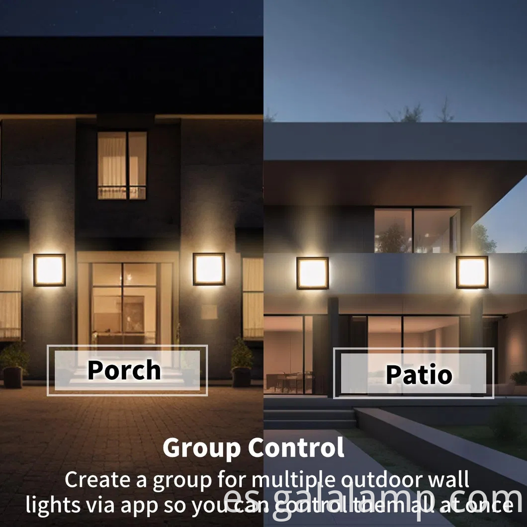 Luz de pared al aire libre inteligente de estilo graffiti moderno para espacios únicos